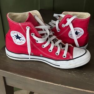 Converse Red Canvas High-Tops